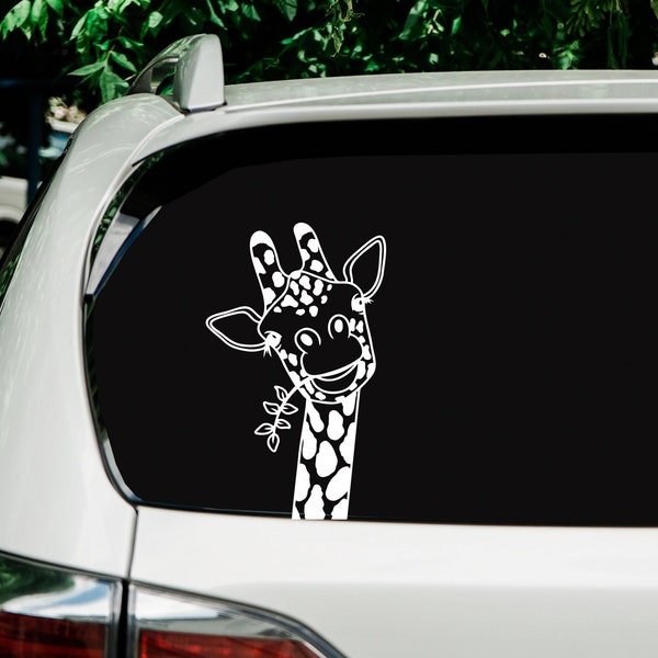 Giraffe Car Vinyl Decal/Car Window Sticker/Giraffe Lover Car Sticker/Animal Decal/Giraffe Lover Gift/Giraffe Bumper Sticker/Car Accessory