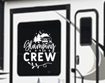Glamping Crew Decal/RV Decal/Recreational Vehichle Decal/Camping Decal/Camper Decal/Camping Sticker/Camper Sticker/Camping Crew Decal