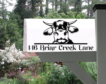 Custom Farm Animal Cow Chicken Rabbit Goat Duck Mailbox Decal Lover Gift