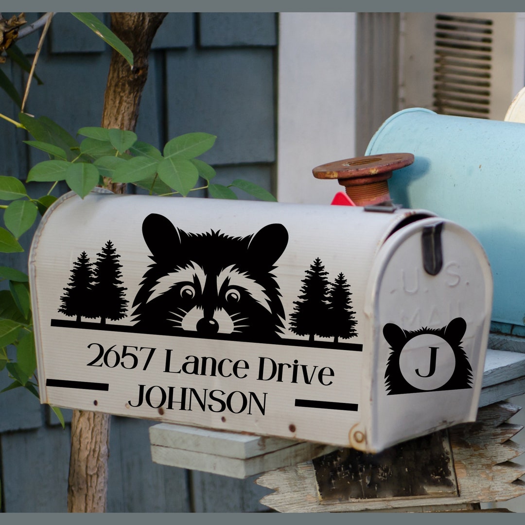 Raccoon Mailbox Decal/custom Mailbox Decal/animal Mailbox Decal/custom ...