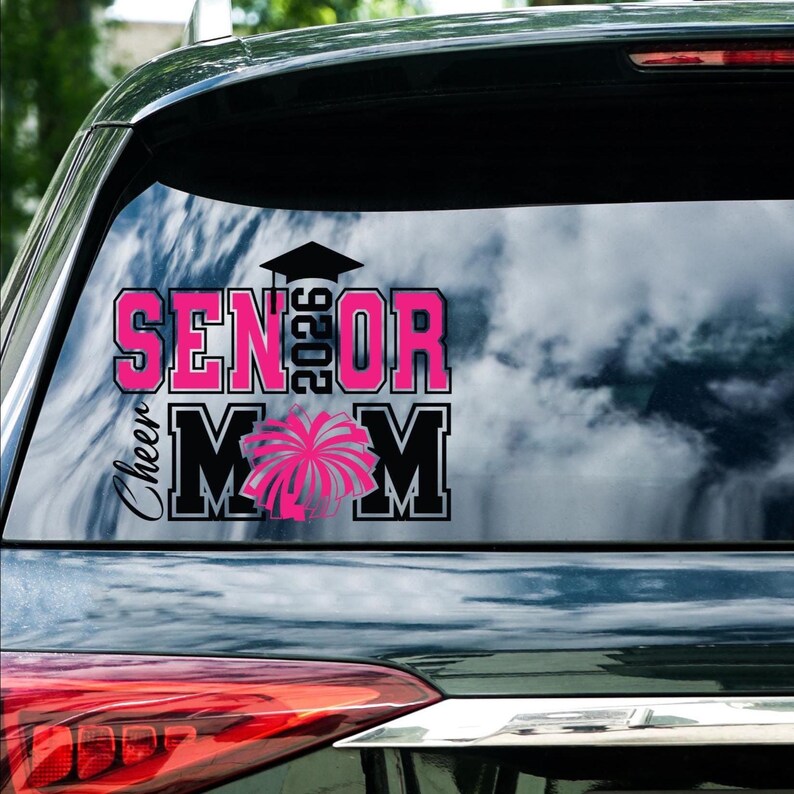 Senior Cheer Mom 2026 Car Decal - Auto Window Sticker - Etsy