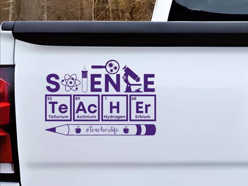 Science Teacher Car Decal Bumper Sticker/teacher Gift/gift for Science ...