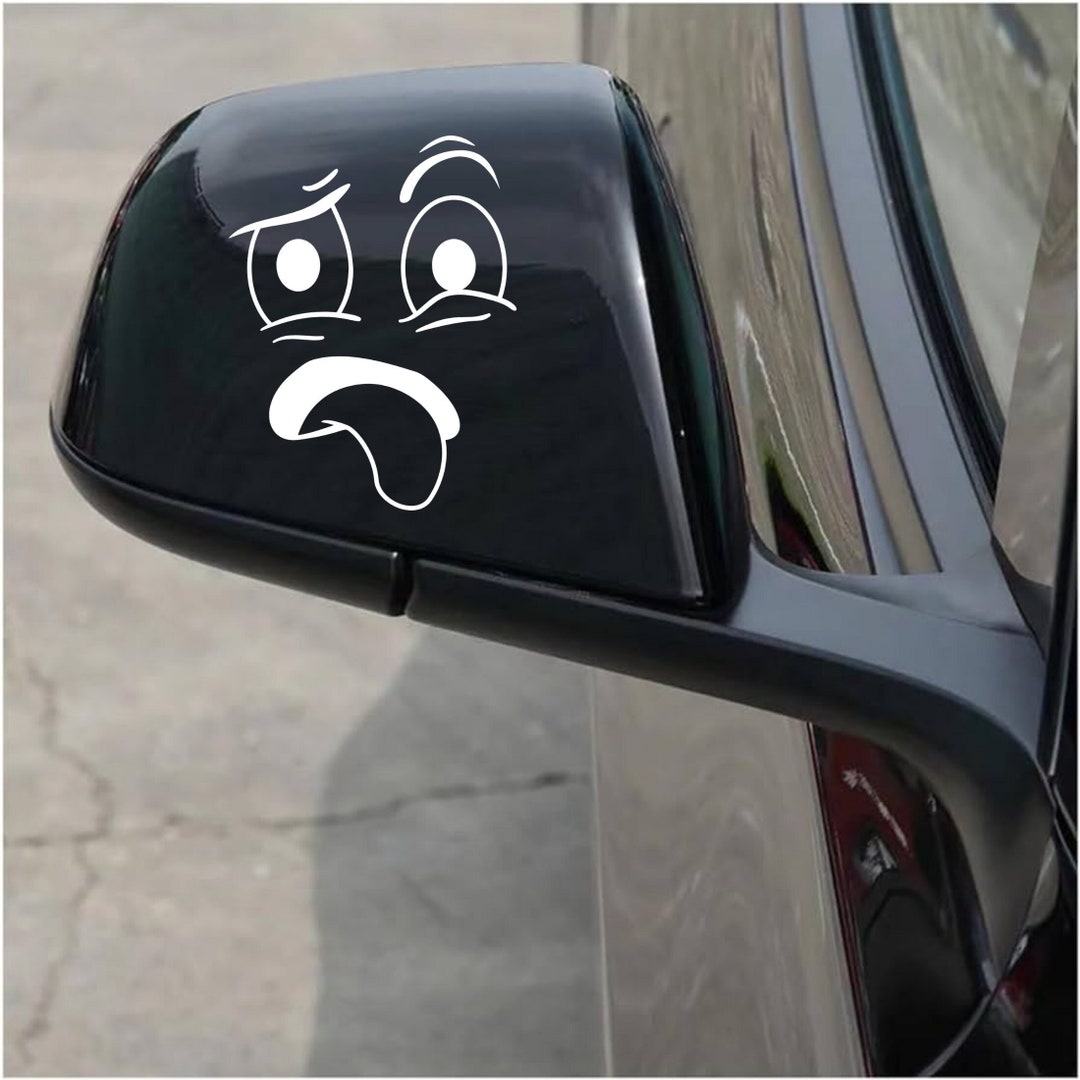 Funny Face Gas Tank Vinyl Car Decal/smile Face and Frown Face Car