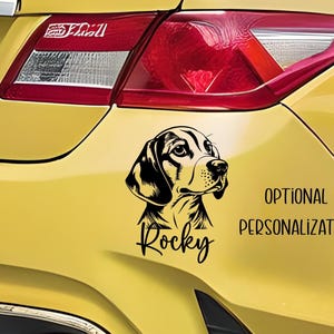 Beagle Car Decal: Dog Breed Bumper Sticker