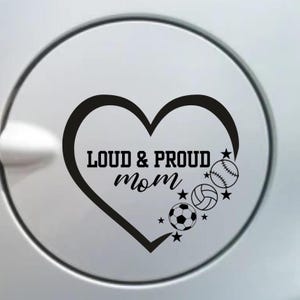 Sports Mom Vinyl Car Decal Bumper Sticker/Sports Nana Grandma Grammy Car Decal Bumper Sticker/Sports Mom Gift