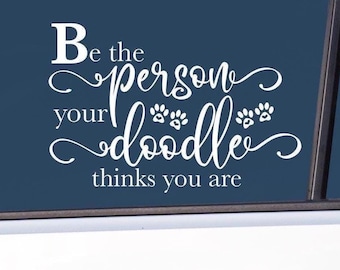 Goldendoodle Dog Animal Lover Car Vinyl Decal Window Sticker