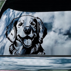 Golden Retriever Car Decal: Dog Breed Bumper Sticker Gift For Poodle Dog Lover Mom Dad