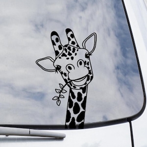 Giraffe Car Vinyl Decal/Car Window Sticker/Giraffe Lover Car Sticker/Animal Decal/Giraffe Lover Gift/Giraffe Bumper Sticker/Car Accessory