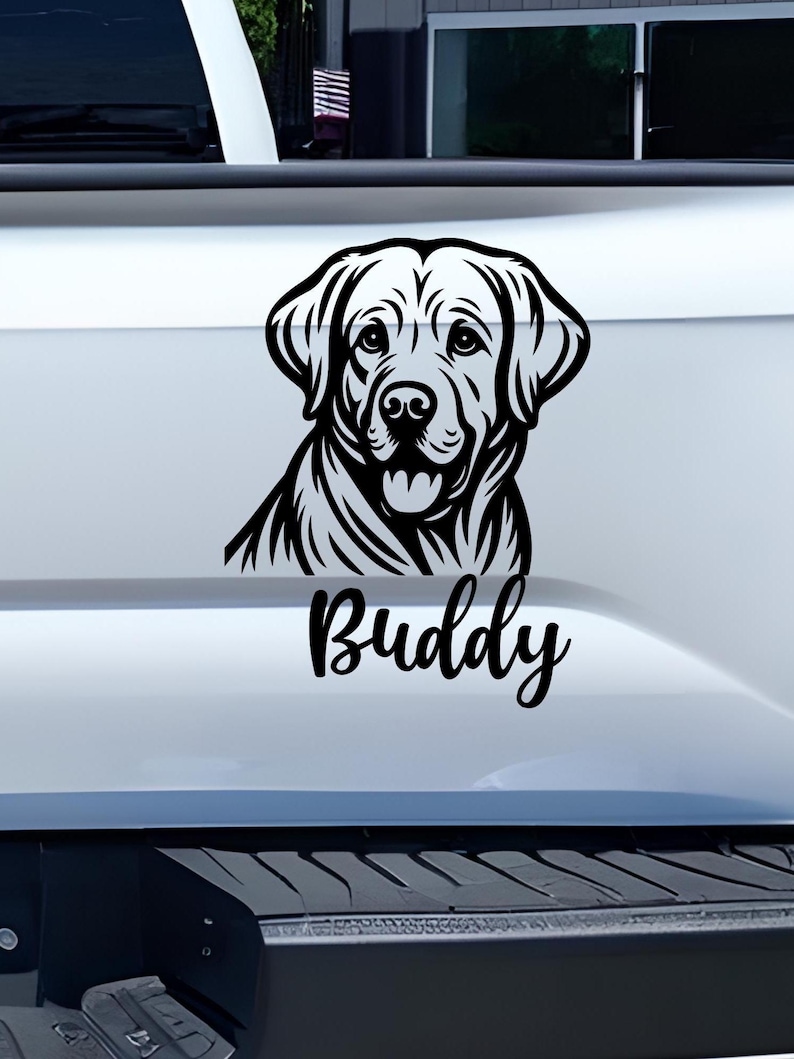 Retriever Cursive Labrador Retriever Car Decal: Dog Breed Lover Bumper Sticker Gift - Etsy