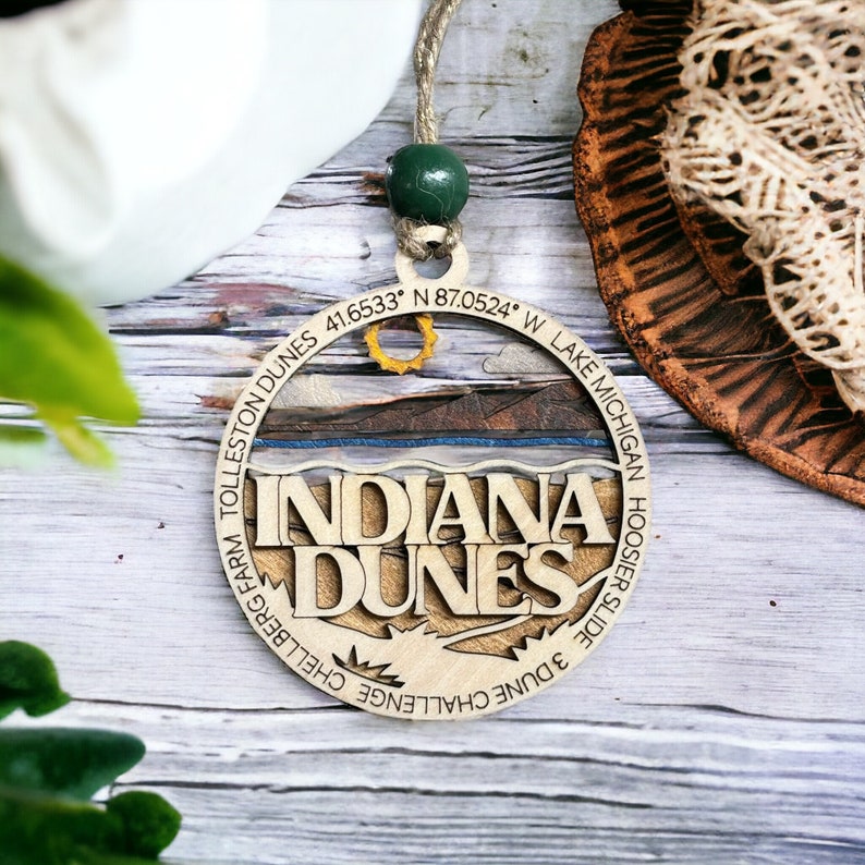 Indiana Dunes National Park Hand Made Wooden Christmas Ornament or Gift ...