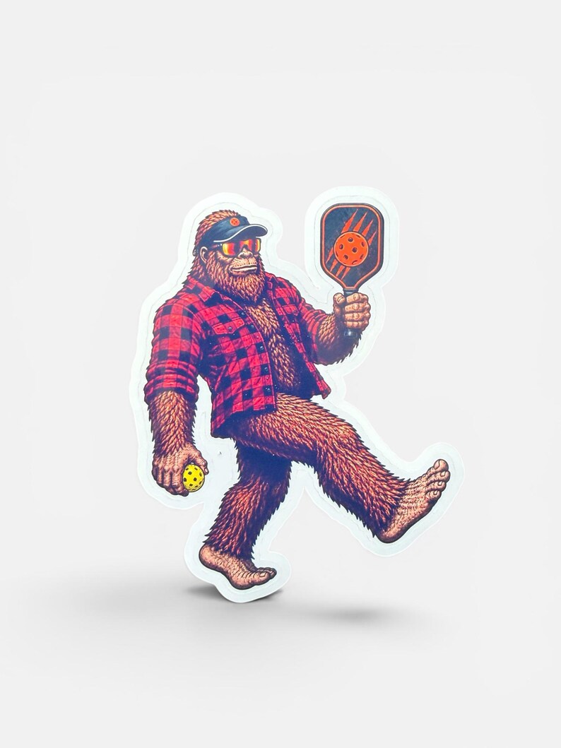 Bigfoot Pickleball Sticker – Sasquatch Pickleball Player Decal, Funny ...