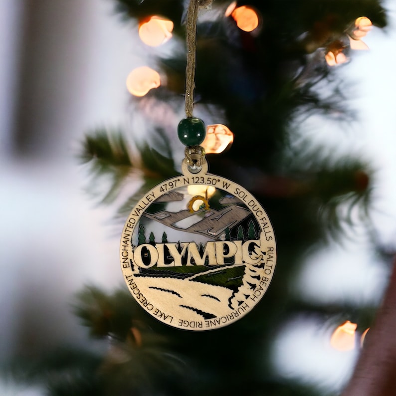 Olympic National Park Hand Made Wooden Christmas Tree Ornament or Gift ...