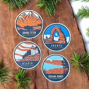 Pick Any 4 National Park Coasters, Create Your Own National Park Coaster Set | Family Vacation Keepsakes | Unique 3D Printed Coasters