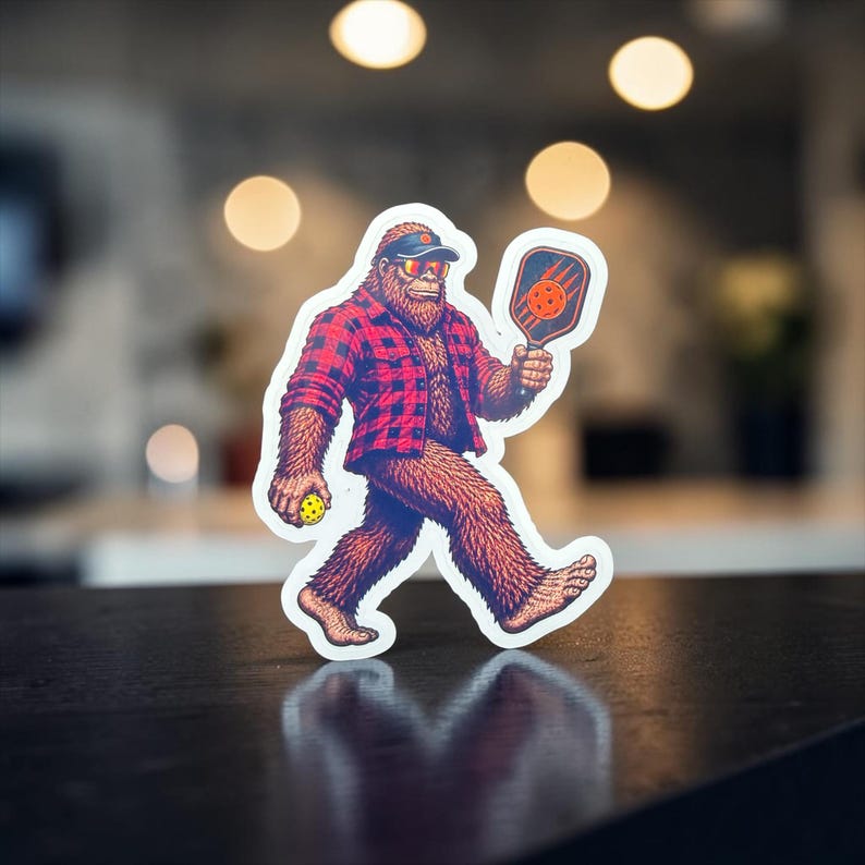 Bigfoot Pickleball Sticker – Sasquatch Pickleball Player Decal, Funny ...