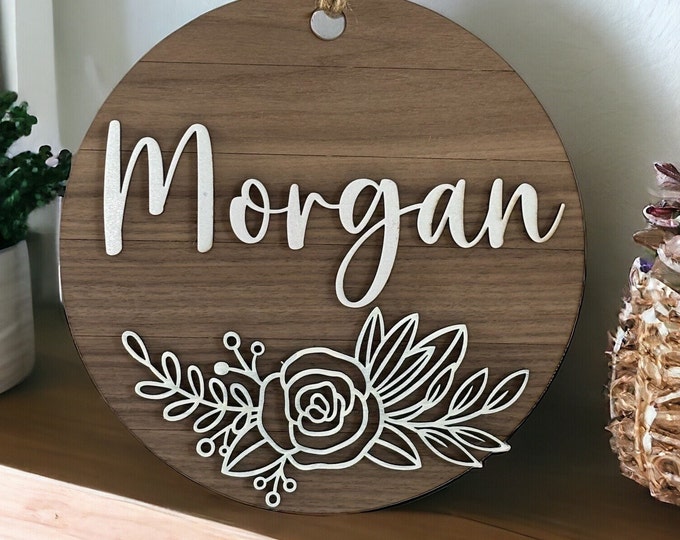 Personalized Bedroom Sign for Baby Room or Nursery Door - a Perfect Baby Shower Gift or Unique Gift for New Baby Room