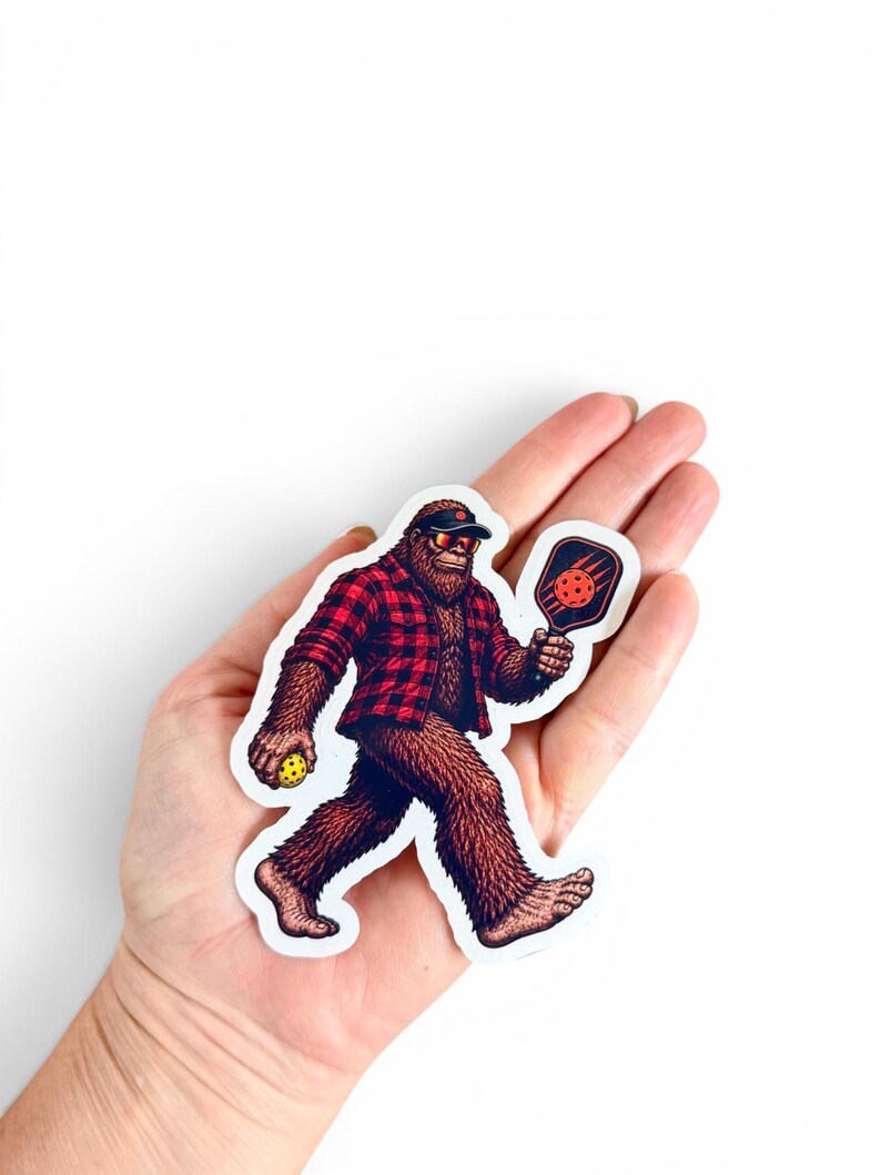 Bigfoot Pickleball Sticker – Sasquatch Pickleball Player Decal, Funny ...