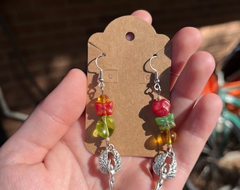 Fairy Charm & Bead Earrings