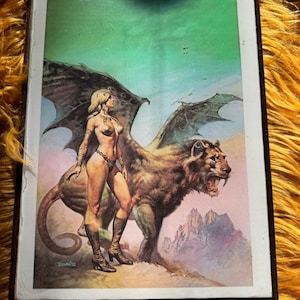 Vintage Boris Vallejo resin plaque wall hanging