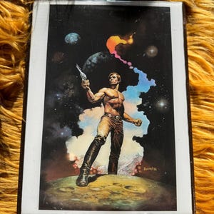 Vintage Boris Vallejo resin plaque wall hanging
