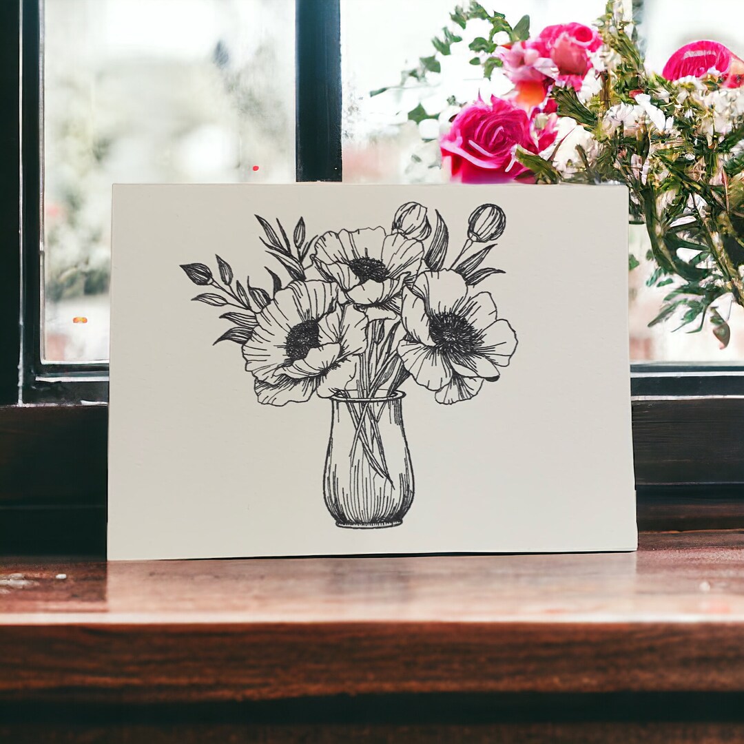 Original Hand Drawn Flowers Etsy original-hand-drawn-flowers-etsy
