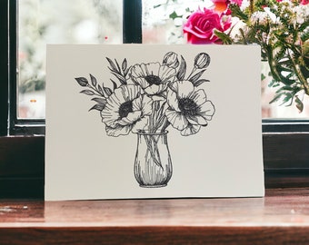 Original Hand Drawn Flowers