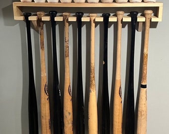 Full Size Baseball and Bat Display Shelf