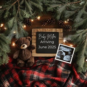 Woodland Theme Pregnancy Announcement | Lumberjack Pregnancy Announcement | Baby Reveal | Digital Pregnancy Announcement