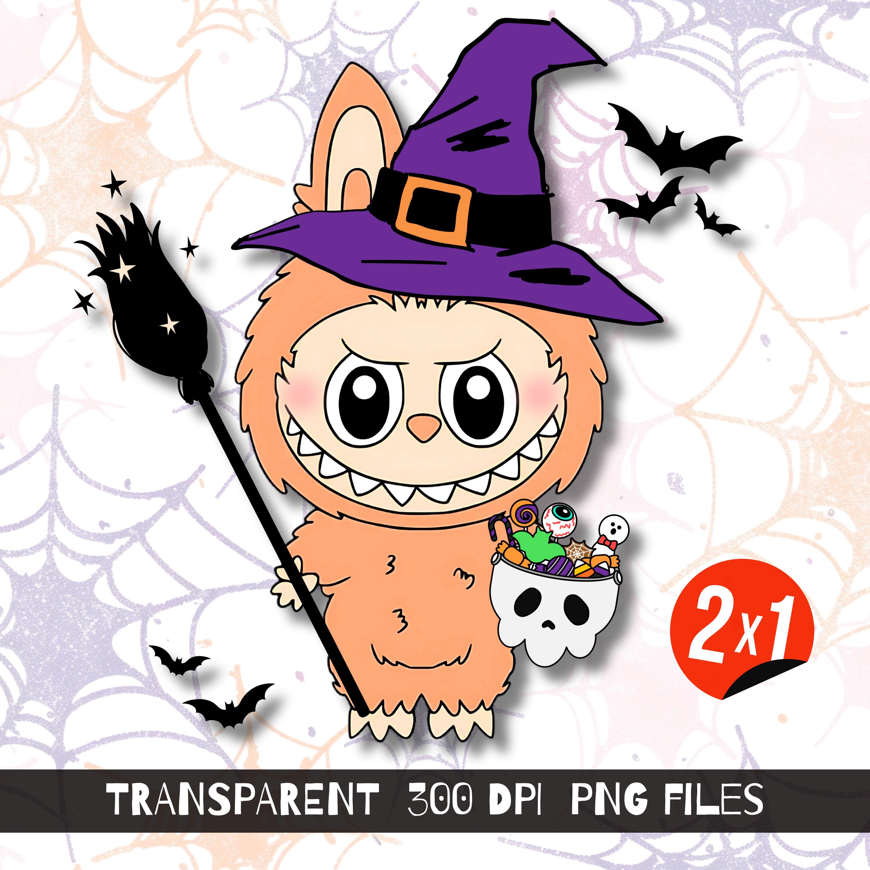 Labubu Halloween Png, The Monsters Clipart, Spooky La bubu, Labubu Printable, Kawai Design for T-shirts, Tumbler wraps & Trick or treat Bags