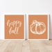Happy Fall Line Art Pumpkin Digital Wall Art, Cozy Minimalistic Autumn ...