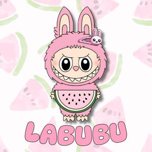 Labubu Summer Png, The Monsters Clipart, La bubu Stickers, Labubu Printable, Kawai Sublimation Design for T-shirts, Tumblers & Bags