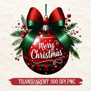 Bola de Natal Clipart, Bola de Natal, Bola de Natal PNG, Enfeite de Natal Feliz, Sublimação para Camisas, Moletons, Almofadas e Bolsas