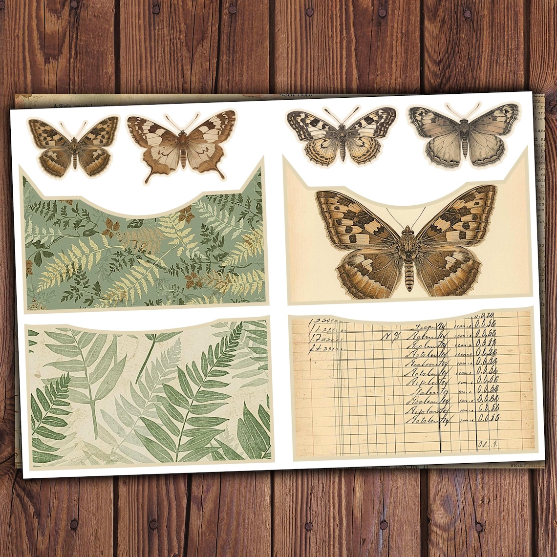 Vintage Botanical Junk Journal Kit With Printable Nature Pockets ...