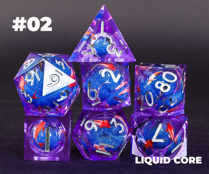 New Arrivals Liquid Core Dice Set , Dnd Dice Set Liquid Core for Dnd