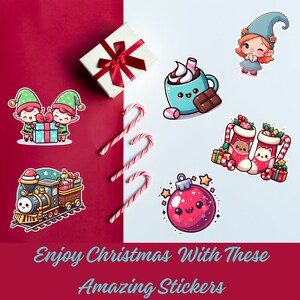Christmas Stickers, Digital PNG Stickers, Set of 30 Stickers, Instant Download, Cute Stickers, 30 Stickers Unique Designs.