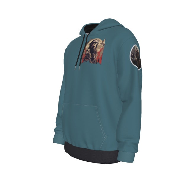 Planet of the Apes inspired Apes All-Over Lined Pullover Hoodie
