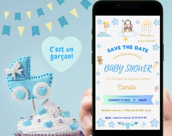 Customizable Virtual Invitation - Invitation Card for Baby Shower, Birthday, Birth Announcement - Personalize it