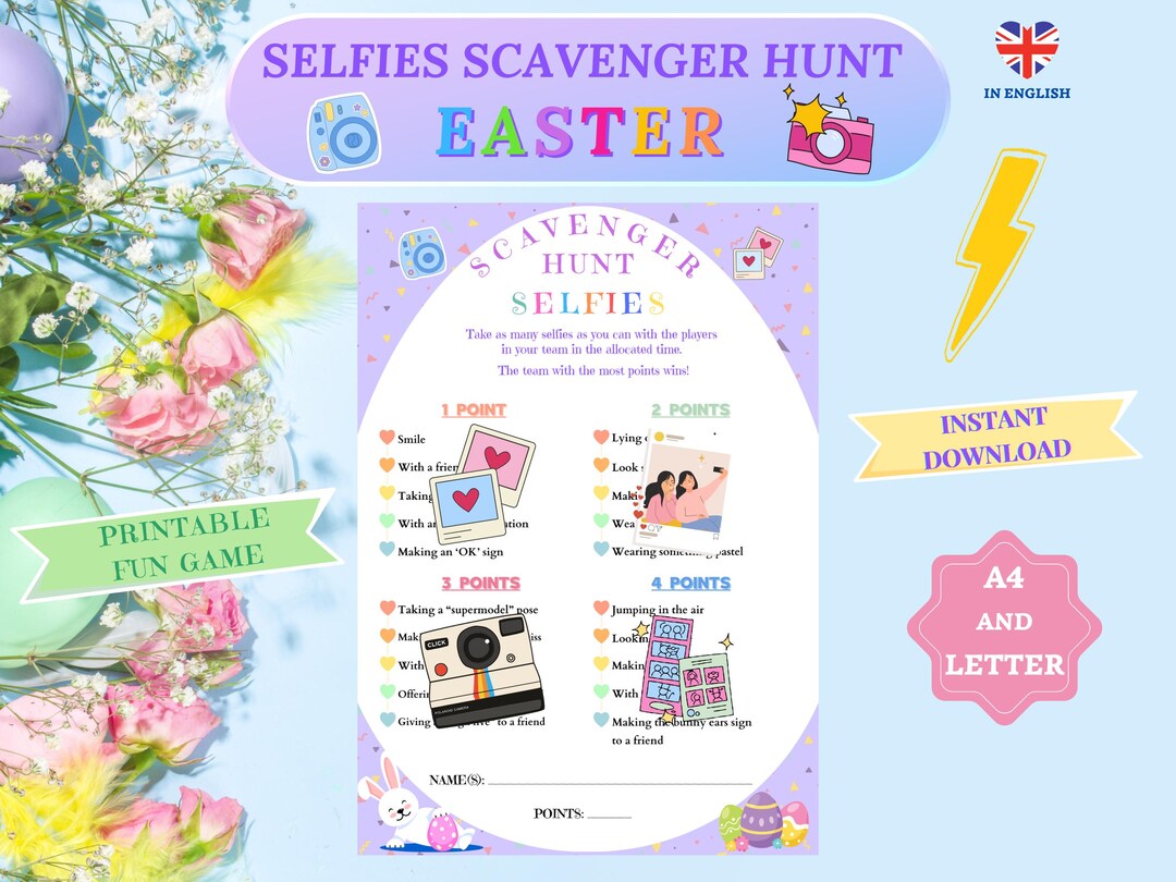 Easter Scavenger Game - Easter Printable Game - Easter Scavenger Hunt ...
