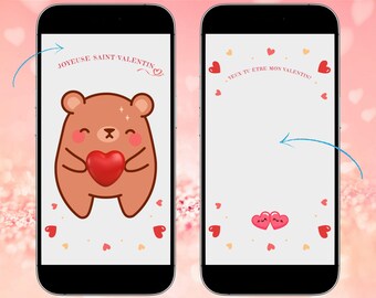 Virtual Birthday Card to personalize - Editable greeting card template | Birthday | Valentine's Day | Friendship | Kawaii