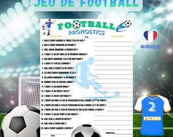 Football Game - Football Predictions Game - Printable Football Match Game - Football Teams Game - Game for Kids, Adults, Friends, Fans