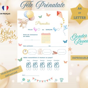 Printable Baby Shower & Gender Reveal Games - Set of 2 Baby Shower Activities - Baby Predictions and Advice - Printable Games