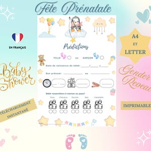Printable Baby Shower & Gender Reveal Games - Baby Shower Activities - Baby Predictions - Predictions and Advice for Parents-to-Be