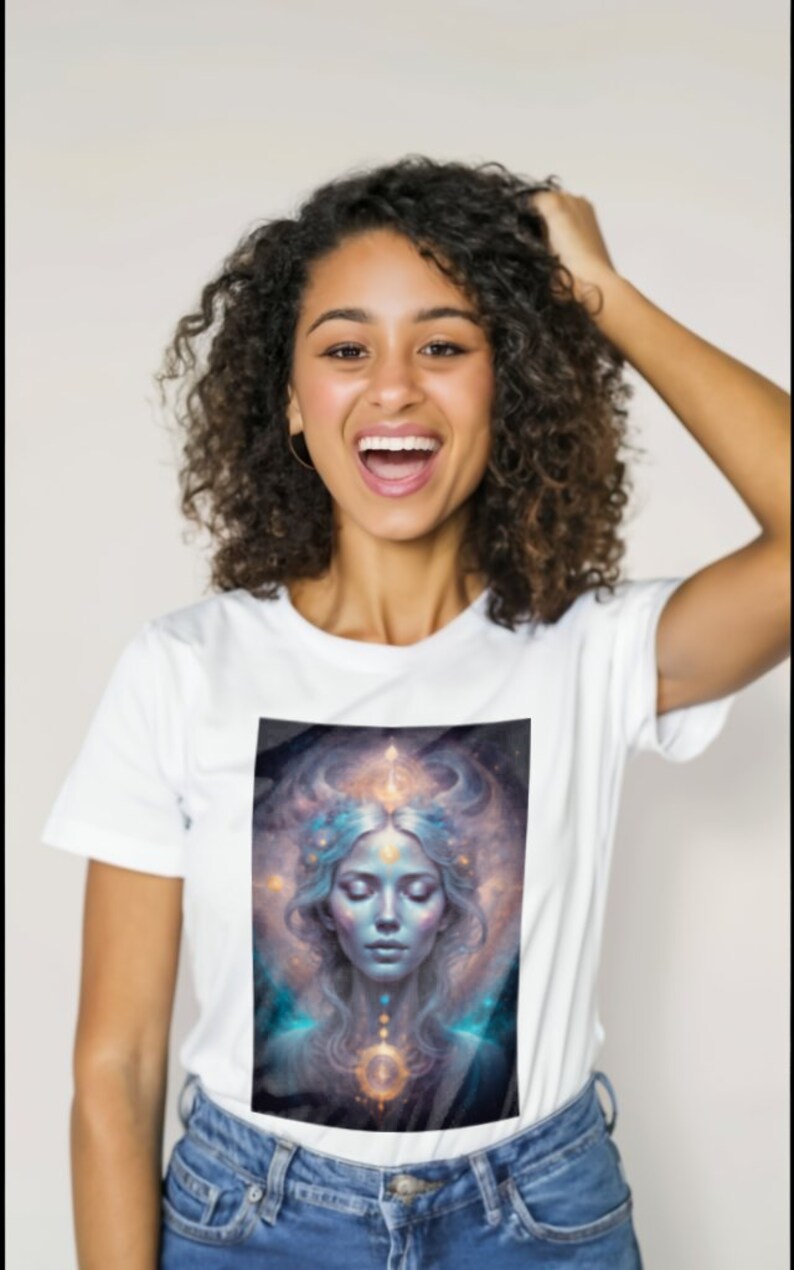 Woman of Light and Dreams. Digital Wall Decor Art. Bedroom Wall Art