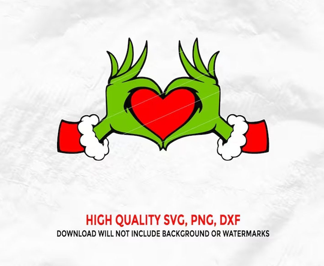 Grinch Heart Svg Pn Dxf Grinch Hands Heart Svg Layered - Etsy Australia