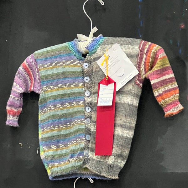 Multi-colored Cardigan Baby Sweater (18 months)