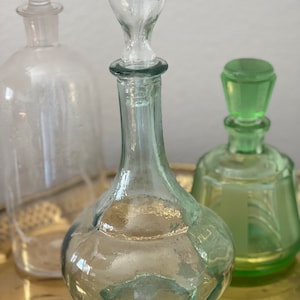 Vintage Glass Decanters Bar Art Deco Carafe