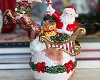 Vintage World Bazaar Inc Christmas Santa Ceramic Mold Figurine