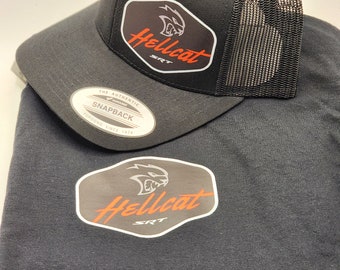Hellcat SRT Logo Hat With Free Matching Tshirt Many Sizes - Main Image