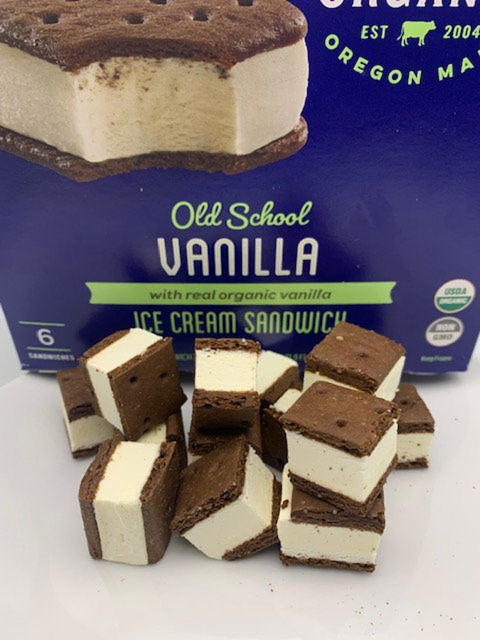 Fructose Free Incecream Freeze Dried Organic Vanilla Ice Cream Sandwich Bites - Non-gmo - No ...
