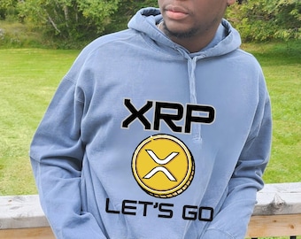 Men’s Comfort Colors XRP Hoodie: Garment-Dyed Crypto Sweatshirt