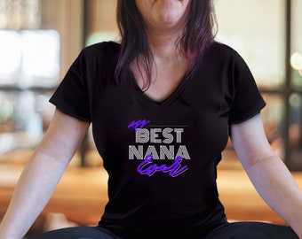 Nana Ever Graphic Tee | Women's V-Neck Cotton T-Shirt